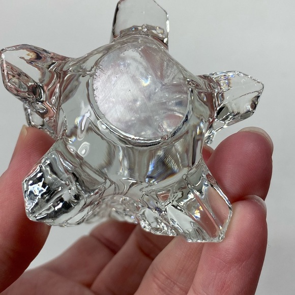 🔴SOLD 4 1/3 inch Vintage Clear Art Glass Tree Christmas Tree - Picture 4 of 9